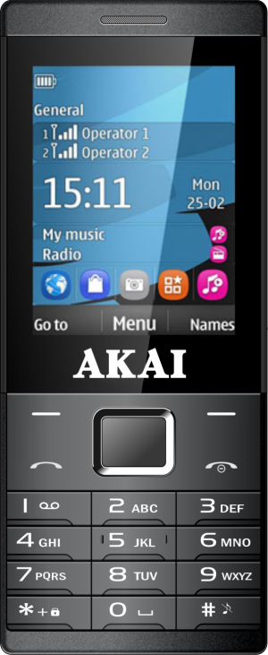 Telefon komórkowy Akai PHA-2880, Czarny 1