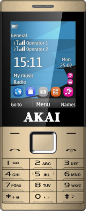 Telefon komórkowy Akai PHA-2880, złoty 1