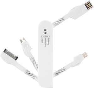 Adapter USB Dicota USB - 30pin, Lightning, microUSB Biały (D31035) 1