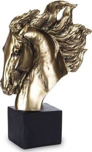 Pigmejka Figurka Bond Głowa Konia Złoto-Czarna 33,5x9x22 uniwersalny 1