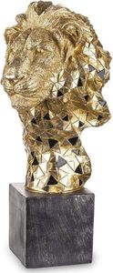 Pigmejka Figurka głowa lwa czarna/złota ozdoba 43x19x23 cm uniwersalny 1