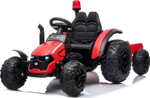 Lean Cars Traktor na akumulator z Przyczepą HZB-200 Czerwony 2