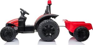 Lean Cars Traktor na akumulator z Przyczepą HZB-200 Czerwony 4