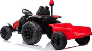Lean Cars Traktor na akumulator z Przyczepą HZB-200 Czerwony 5
