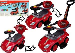 Lean Cars Jeździk z Pchaczem Mega Car 3w1 Czerwony 1