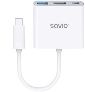 Stacja/replikator Savio 3w1 USB-C (AK-48) 2