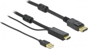 Kabel Delock DisplayPort - HDMI 1m czarny (85963) 1