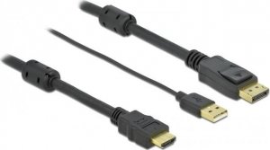 Kabel Delock DisplayPort - HDMI 10m czarny (85968) 1