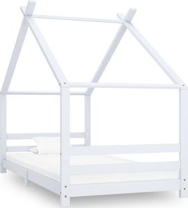 vidaXL VidaXL Rama łóżka dziecięcego, biała, lite drewno sosnowe, 90 x 200 cm 1