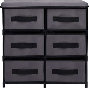 vidaXL Szafka z 6 szufladami 55x29x55cm szara stal 3