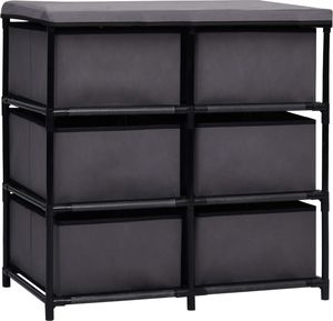 vidaXL Szafka z 6 szufladami 55x29x55cm szara stal 5