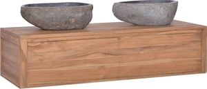 vidaXL VidaXL Łazienkowa szafka ścienna, 120x45x30 cm, lite drewno tekowe 1