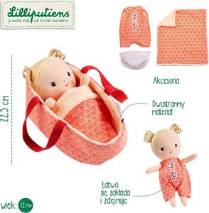 Lilliputiens Lalka Anais dzidziuś w koszyczku z ubrankiem i kocykiem 2