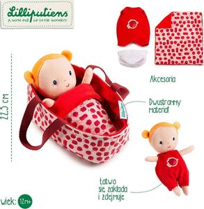 Lilliputiens Lalka dzidziuś w koszyczku z ubrankiem i kocykiem Aghate 12m+ 2