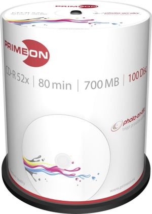 PrimeOn CD-R 700 MB 52x 100 sztuk (2761106) 1
