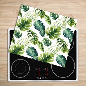 Deska do krojenia Tulup szklana Tropikalne liście 38 60x52cm 2