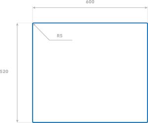 Deska do krojenia Tulup szklana Kwiaty 7 60x52cm 6