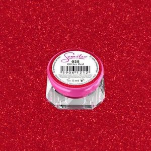 Semilac Semilac Kolorowy lakier żelowy 025 Glitter Red 5ml uniwersalny 1