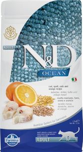 Farmina N&d ocean cat codfish, spelt, oats and Orange adult 1,5 kg 1