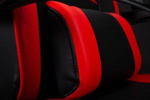 Fotel Katana Clan Hikone Czerwono-czarny 7