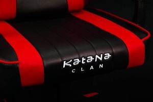 Fotel Katana Clan Hikone Czerwono-czarny 9