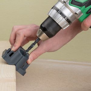 Wolfcraft Przenośna przystawka wspomagająca wiercenie wiertłami cylindrycznymi i FORSTNER Wolfcraft 2