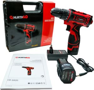 Wiertarko-wkrętarka HurthAG CD-1820 18 V 2 x akumulator 1.5 Ah 12