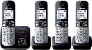 Telefon stacjonarny Panasonic Czarno-srebrny 1