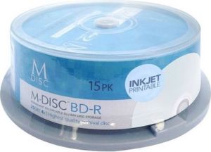 M-Disc Blu-ray BD-R 25GB , 4x, 15 sztuk (MDBDIJ015) 1