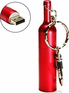 Pendrive Shooo Shooo 32 GB Metalowa gładka butelka na wino Pamięć flash USB 2.0 z brelokiem, róża 1