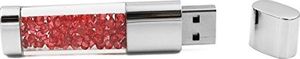 Pendrive Shooo Shooo 64GB Jewelry Crystal USB 2.0 Flash Drive dla dziewczynek, Fast Speed ??Flash Stick Pendrive, Ruby 4