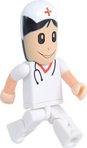 Pendrive Shooo Shooo 32 GB Kreatywna plastikowa kobieta pielęgniarka USB 2.0 Flash Drive Toy Shape Style Cartoon Robot, z plastikowym pudełkiem 4