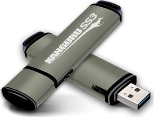 Pendrive Kanguru Pamięć USB Kanguru SS3 (USB 3.0, zabezpieczona szyfrowaniem), brązowo - brązowy 128 GB 3