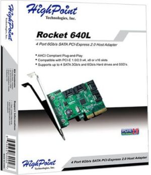 Kontroler Highpoint PCIe 2.0 x4 - 4x SATA 3 Rocket 640L 5