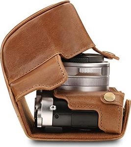 Torba MegaGear Skórzana torba na aparat MegaGear Always Ready Sony - łatwa w instalacji, statyw iAkcesoria przystosowane do urządzeń peryferyjnych - kompatybilna z Sony Alpha A6000, A6300 16 - 50 mm (jasnobrązowy) 7