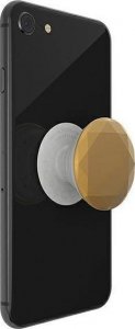 PopSockets PopSockets PopGrip - Wysuwana podstawa i uchwyt do smartfonów i tabletów z wymienną górną częścią - Metaliczny diamentowy medalion złoty 5