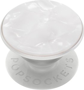 PopSockets PopSockets PopGrip - Wysuwana podstawa i uchwyt do smartfonów i tabletów z wymienną pokrywą - Acetate Pearl White 6