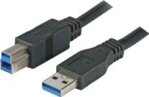 Kabel USB Mcab USB-A - USB-B 3 m Czarny (7300036) 1