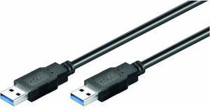 Kabel USB Mcab USB-A - USB-A 1.8 m Czarny (7300033) 1