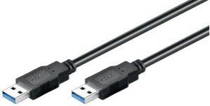 Kabel USB Mcab USB-A - USB-A 3 m Czarny (7300034) 1