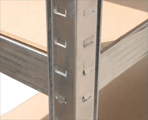 Severno Regał magazynowy galwanizowany srebrny 180x90x40cm + para rękawic roboczych 4