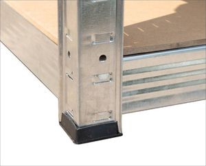 Severno Regał magazynowy galwanizowany srebrny 180x90x40cm + para rękawic roboczych 5