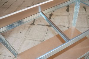 Severno Regał magazynowy galwanizowany srebrny 180x90x40cm + para rękawic roboczych 7