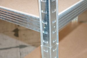 Severno Regał magazynowy galwanizowany srebrny 180x90x40cm + para rękawic roboczych 8