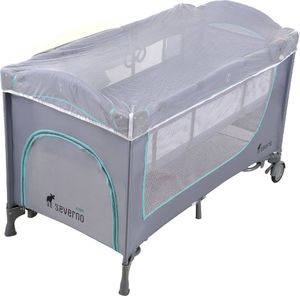 Severno Łóżeczko turystyczne Comfort Plus szaro-miętowe - szary || zielony 6