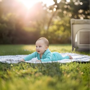 Severno Łóżeczko turystyczne składane dostawne Close To Mommy szare 13