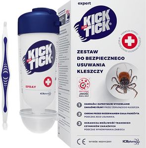 KICK THE TICK Zestaw Expert do bezpiecznego usuwania kleszczy zamrażacz Kick the Tick 9ml 1