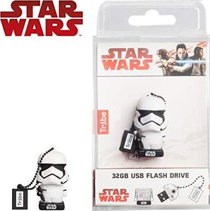 Pendrive Tribe Tribe Star Wars 8 Stormtrooper USB Stick 32 GB Memory Stick 2.0 High Speed ??Pendrive Memory Stick Flash Drive, zabawne prezenty Figurka 3D, gadżet USB wykonany z twardego PCV z brelokiem 3