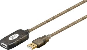 Kabel USB Mcab USB-A - USB-A 5 m Przezroczysty (7800075) 1