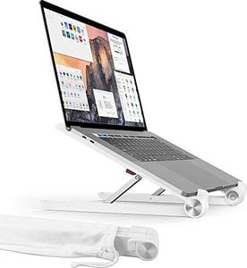 TATE GUARD Stojak na laptopa TATE GUARD, regulowany pod różnymi kątami, regulowana wysokość, składany stojak, od 10 do 17, 3 cali, kompatybilny z laptopem m'acbook / tablet / tab, 2017 Microsoft Surface Pro, biały 1